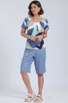 BLUSA Juanna 30974 VISCO STRETCH ESTAMPADO - comprar online