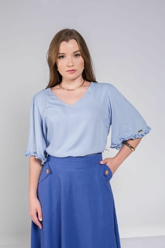 Blusa Jana Marçal 20009 viscose com manga 3/4 - Loja de Roupas A Praça 