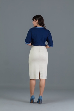 Saia Hadaza 36087 reta viscolinho com bolso frontal - comprar online