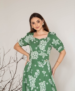 Vestido Valentina Sirrah 1114 Arealva estampado - Loja de Roupas A Praça 