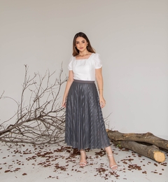 Saia Valentina Sirrah 986 Catania couro com tule - comprar online