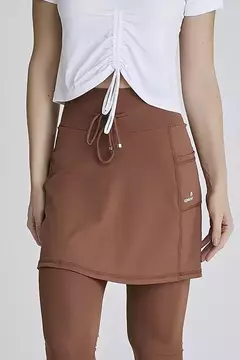 Saia Calca Comprida EP343 Cor Cookie Poliamida Media Compressao Zero Transparencia Epulari - Loja de Roupas A Praça 