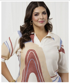 Blusa New Umbi 65923 com gola estampada