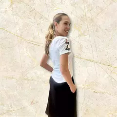 Blusa Mauricio 14064 14065 m/c malha de algodao com laco na manga - comprar online