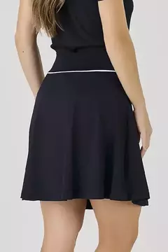 Short Saia EP123 Preto Beach Tennis Tenista Com Bolso Bola Tenis Poliamida UV50 Epulari - Preto - P
