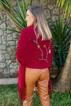 Estola Portal 1221 bordada nas costas mousse - Loja de Roupas A Praça 