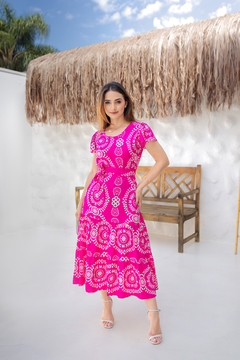 Vestido Valentina Sirrah 1091 Louveira estampado na internet