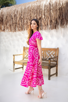 Vestido Valentina Sirrah 1091 Louveira estampado - comprar online