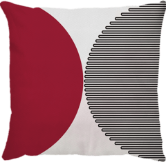Capa Geometrica Meio Círculo Vermelho Preto - comprar online
