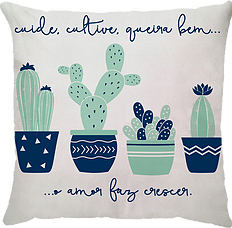 Capa Cacto Menta Azul Marinho