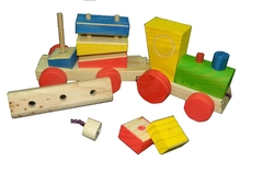 Trencito con Vagón Arrastre Madera Art. N° 1283 - comprar online