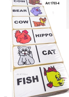 Ingles domino animales palabra - comprar online