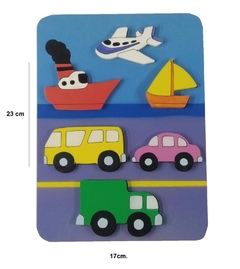 Encaje Grueso con Relieve: "Medios de Transporte" Art. N° 576 en internet