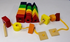 Enhebrados X 30 Cajon Figuras Geométricas Madera en internet