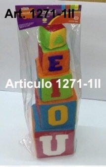 Torre blanda de 5 cubos de vocales 1271-1LL - tienda online