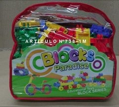 Mochila con bloques construcción armar