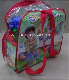 Mochila con bloques construcción armar - comprar online