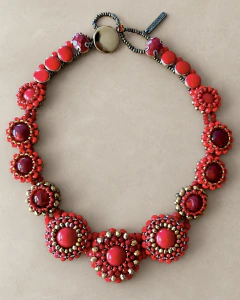 Colar Mosaicos Vermelho