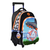 Combo Escolar Mochila Carrito 18 Botin Luz Led Con 1 Pelota