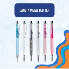 Caneta metal glitter