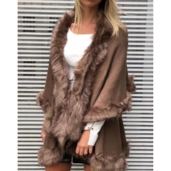 Poncho Tricô Pelúcia cód 1291 na internet