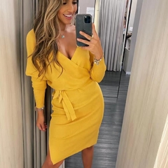 Vestido Tricô Laço Cód 01212