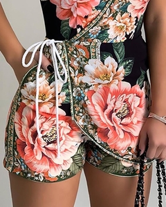 Macaquinho Floral cód 998 - ValentinaFashionn