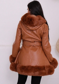Sobretudo Couro Eco Pelucia cod 4417 - comprar online