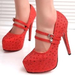 Salto Alto Peep Toe inspiração Tiras Removível cód 207