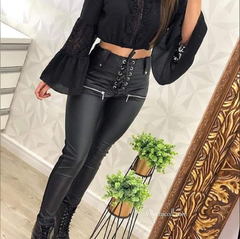 Calça Couro Eco Ilhos cod 1288