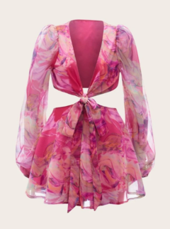 Macaquinho Floral Chiffon cód 1508 - comprar online