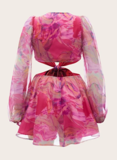 Macaquinho Floral Chiffon cód 1508