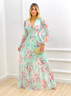 Vestido Floral Chiffon cod 2022 - ValentinaFashionn