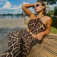 Vestido Poly Leopardo cód 4080 - ValentinaFashionn