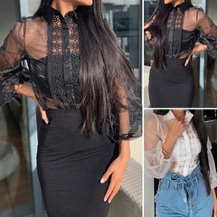 Blusa Tule Patchwork cód 709 - comprar online