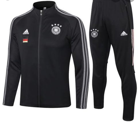 Conjunto Agasalho Viagem Alemanha 2020/2021 Preto Adidas Masculino