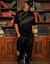 Camiseta Streetwear Prison Letters Hollow - Preta