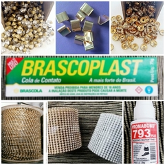 Banner da categoria strass, colas e manta de strass