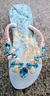 Lonita Com glitter Estampada marmore azul claro