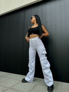 WideLeg Oriana White - tienda online