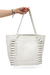 Artículo 3319 tote con cierre y volados off white