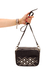Articulo 3330 : Bandolera con bolsillo piedras y remaches negro - tienda online