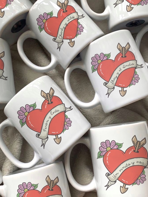 taza corazón personalizable