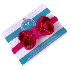 Faixinha mini laço Boutique Jeans (rosa escuro)