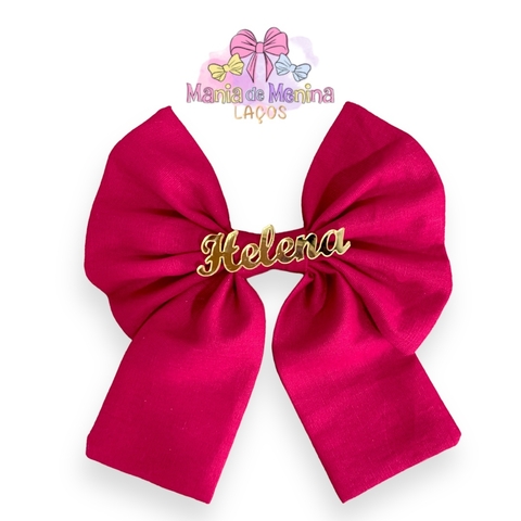 Laço tecido personalizado com nome