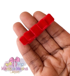 Mini laço Chanel fita veludo