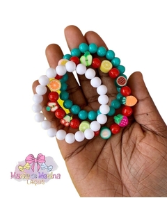 Kit pulseiras mix de frutas
