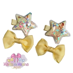 Hairclip Estrela - Mania de Menina Laços