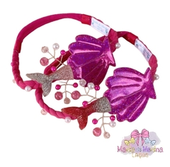 Tiara para bebê Sereia (serve para bebê de 1 mês á 1 ano) - comprar online