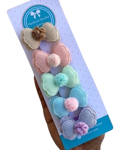 Kit Hairclips Baby presilha com 3,5 centímetros